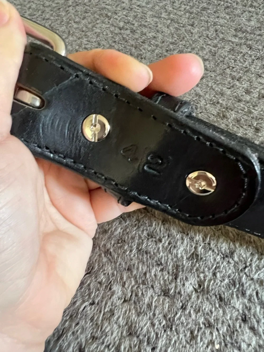 Hanks Belts Men’s Steel Core Heavy Duty Black Leather Belt Size 42